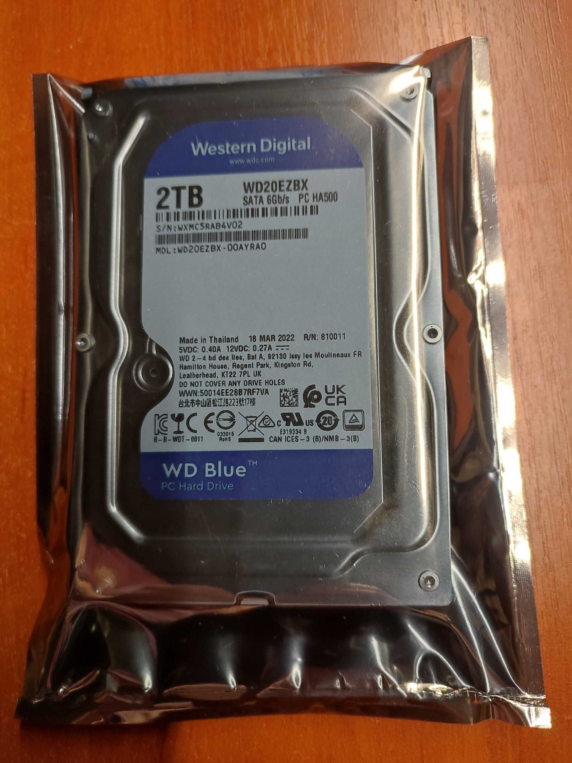 Жесткий диск Western Digital Blue 2TB 7200rpm 256MB WD20EZBX 3.5