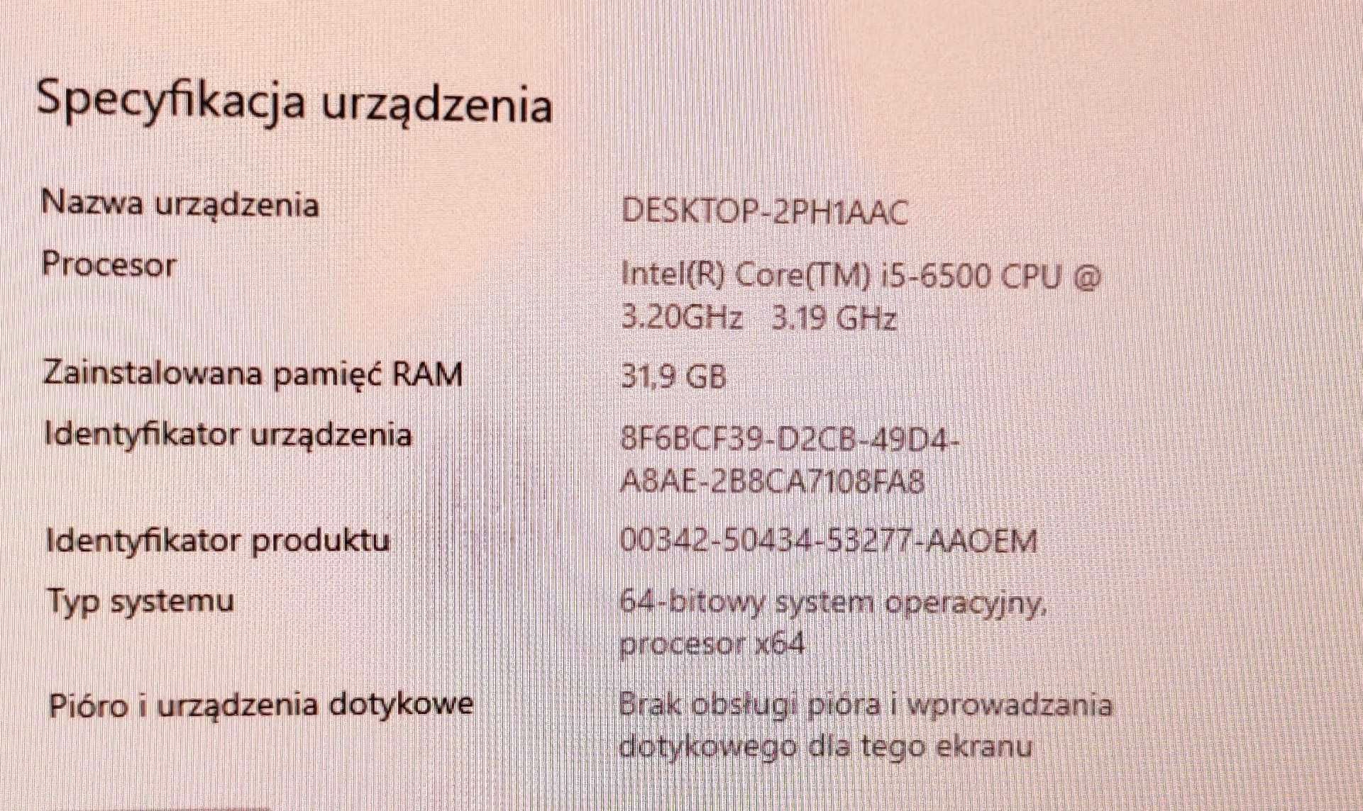 Komputer stacjonarny LENOVO ThinkCentre M800 z Windows 10