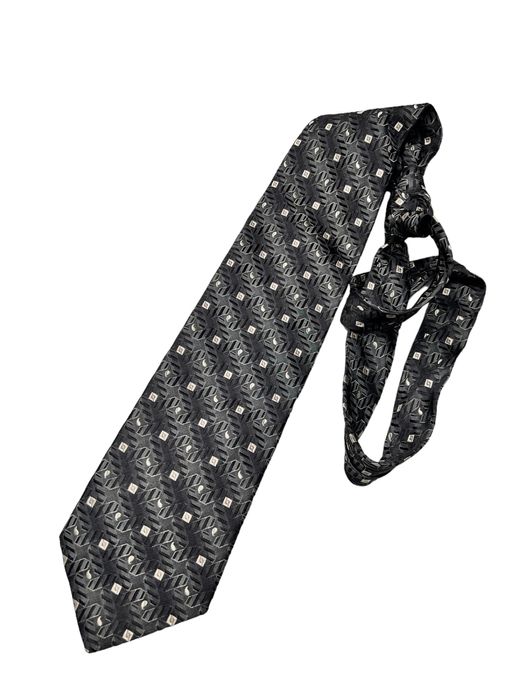 Vintage krawat y2k jedwab jedwabny grafit