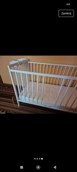 Łóżeczko dziecięce z materacem