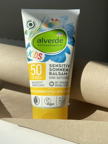 Сонцезахисний бальзам для дітей Alverde kids Sensitiv LSF 50 - 150мл