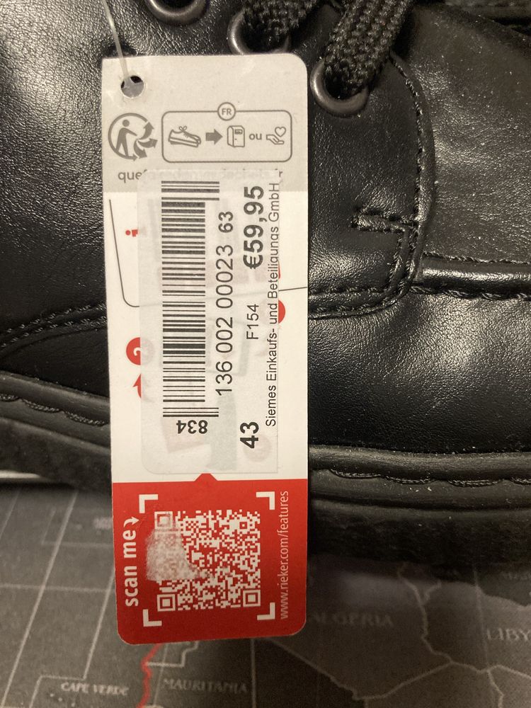 Nowe buty garniturowe Rieker Antistress