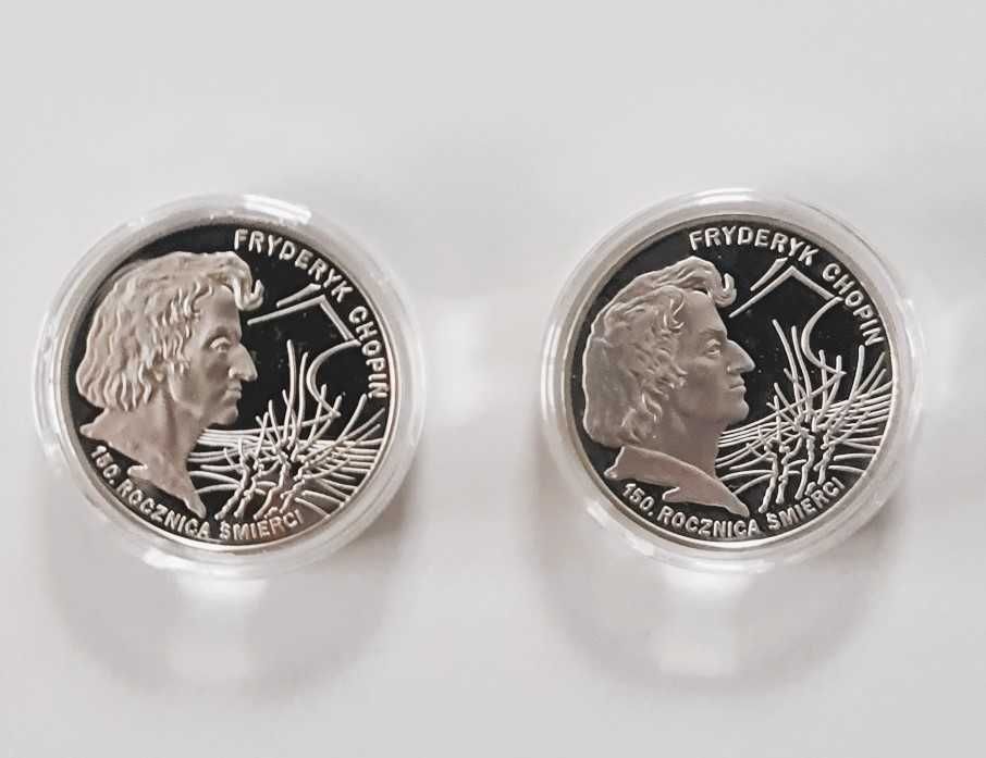 Moneta 10 zł 150 rocznica śmierci Fryderyk Chopin 1999
