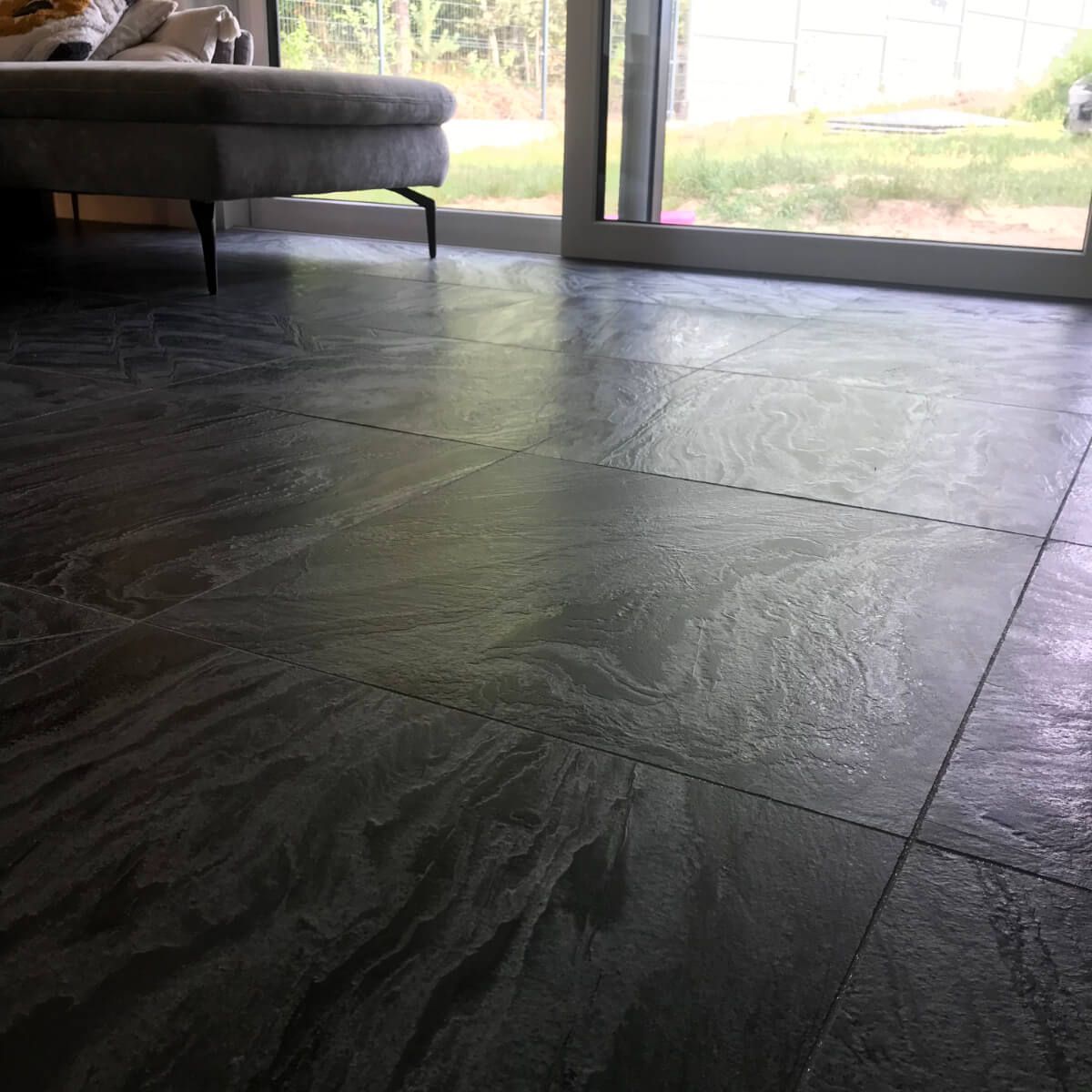 Płytki Kamienne Kwarcyt Silver Grey Leather 90x60 Kamień
