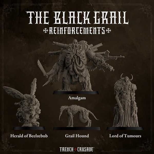 TRENCH CRUSIDE Black Grail warband + reinforcments