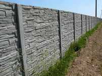 Ogrodzenie betonowe na 3 płyty 150cm, beton z montażem