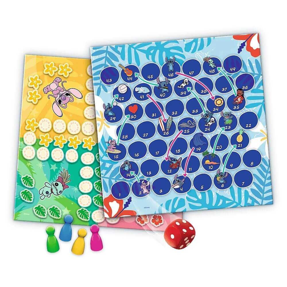 Trefl Disney Stitch gry planszowe 2w1 chińczyk ludo węże i drabiny