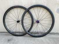 Koła szosowe carbon PRO-WAY TITANIUM 38mm SZYTKA 1365g disc rower