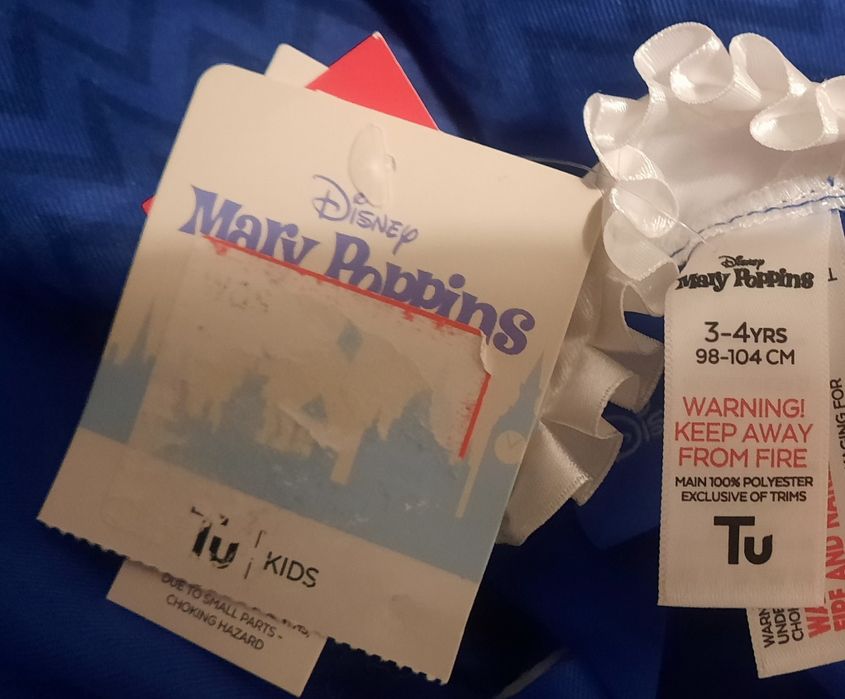 Strok przebranie sukienka Mery Poppins Disney 98-104, 3-4 lata