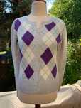 Nowy sweter z wełny w romby , H&M, rozm L