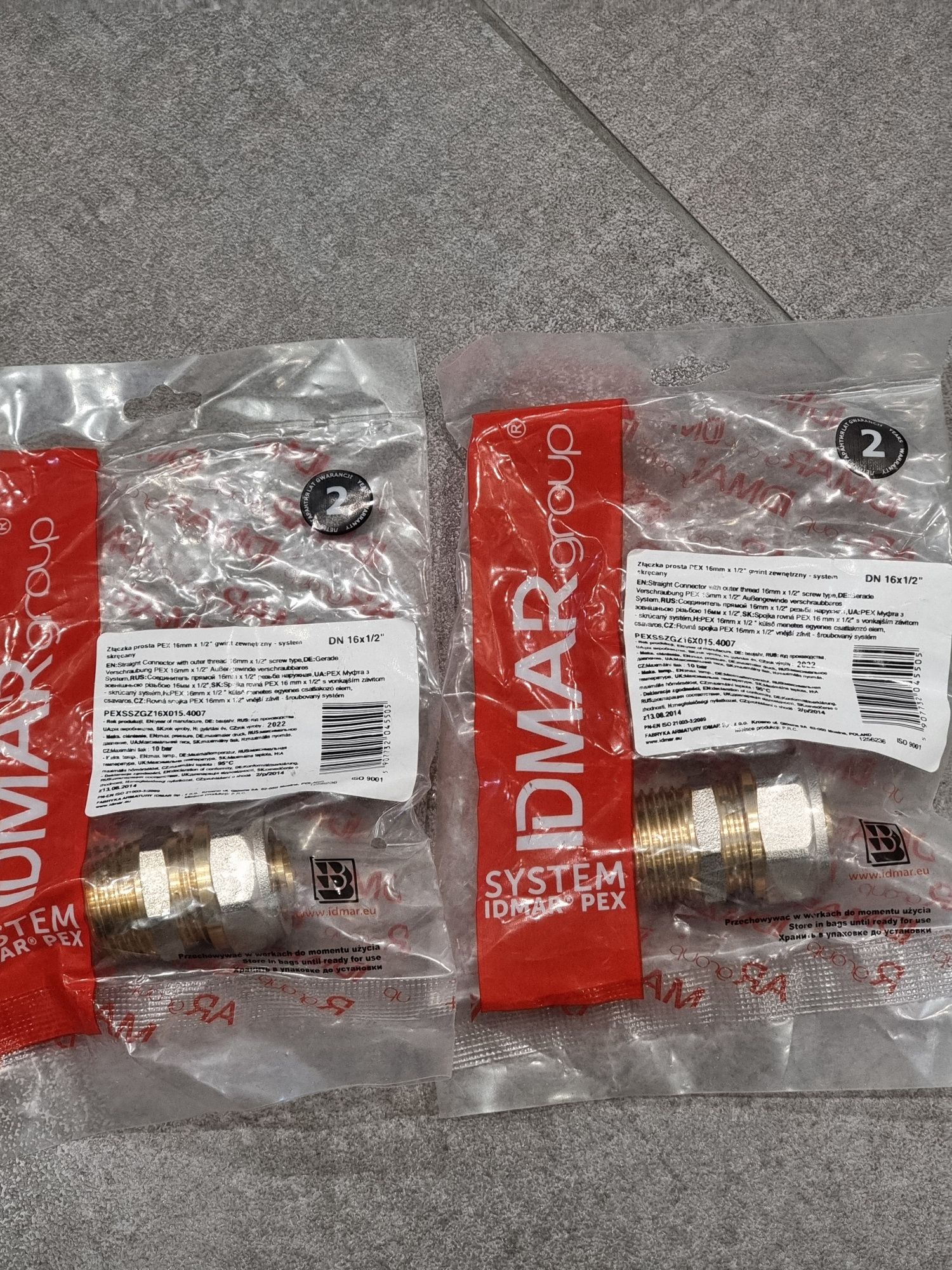 2x Zlaczka prosta PEX 16mm