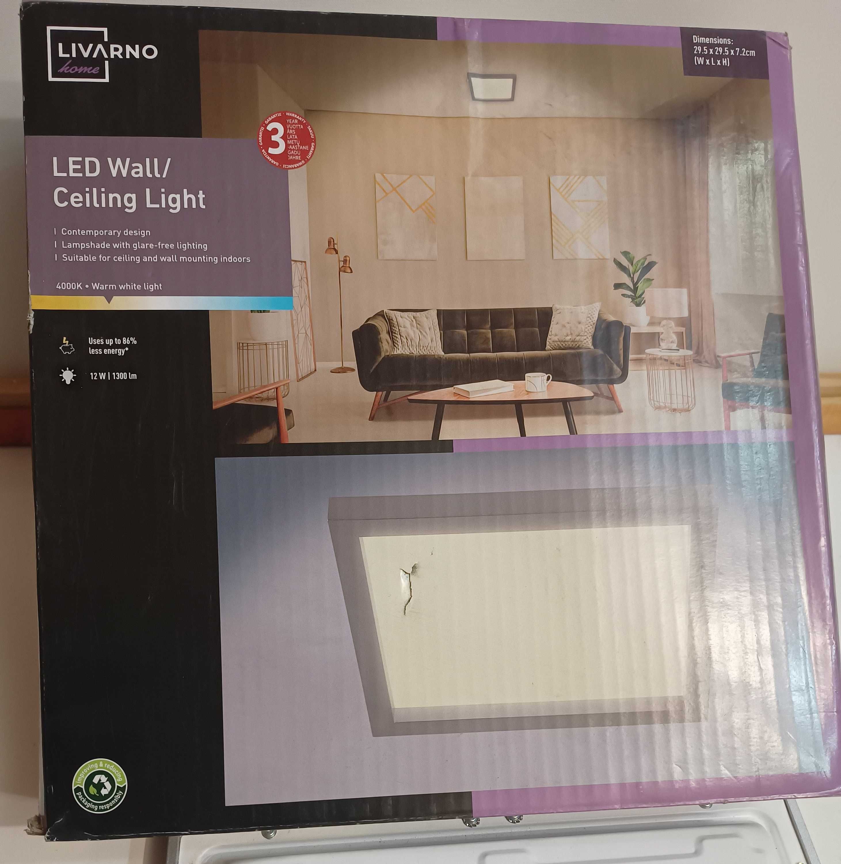 Lampa nasienna i sufitowa LED