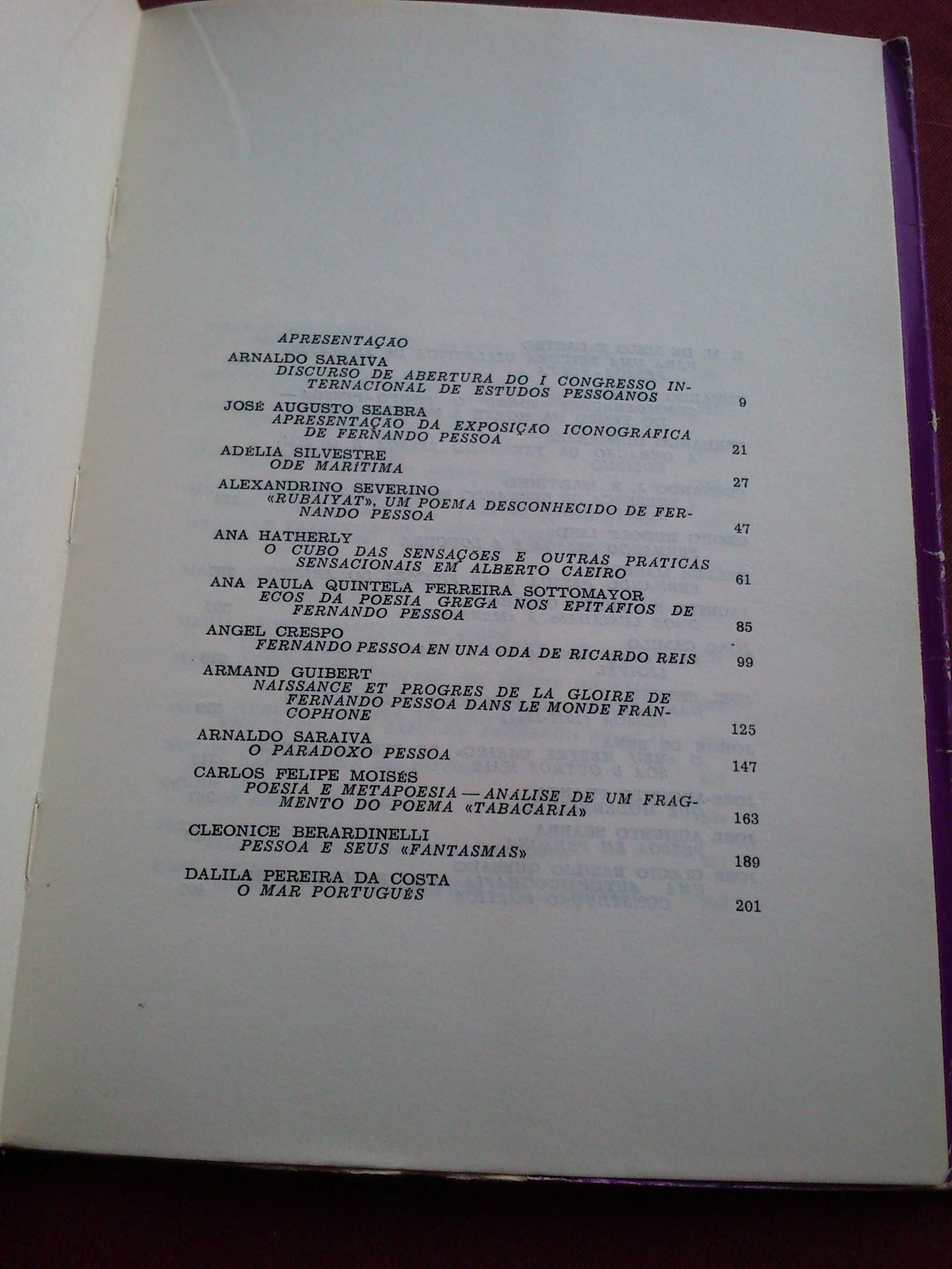 Actas Congressos Internacionais Estudos Pessoanos 1978/85