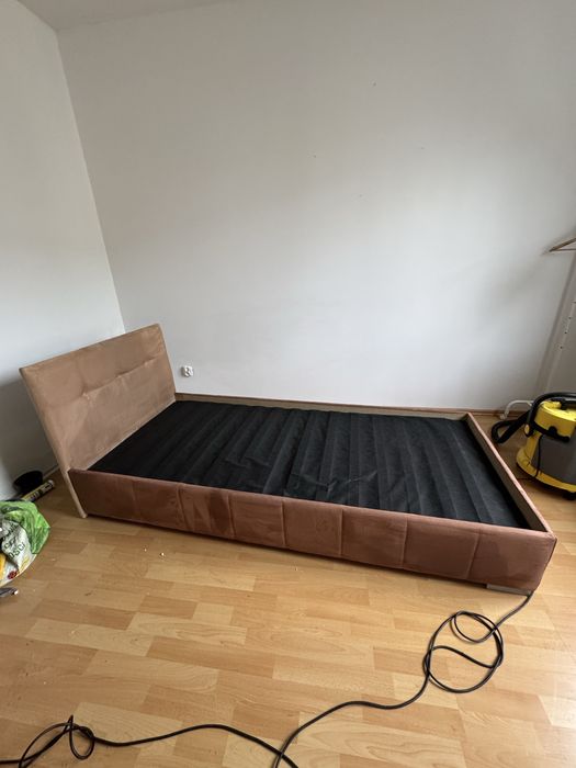 Rama lozka tapicerowana 90x200 ikea agata meble black red white