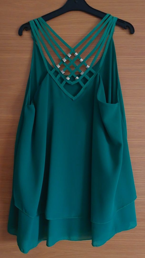 Blusa/Túnica Verde Fluída, TM