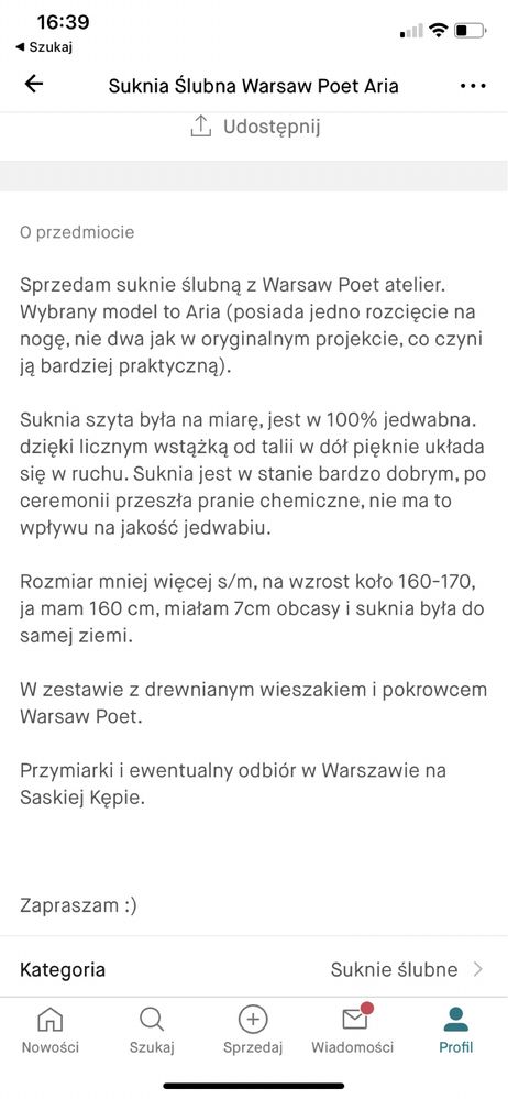 Suknia ślubna Aria Warsaw Poet