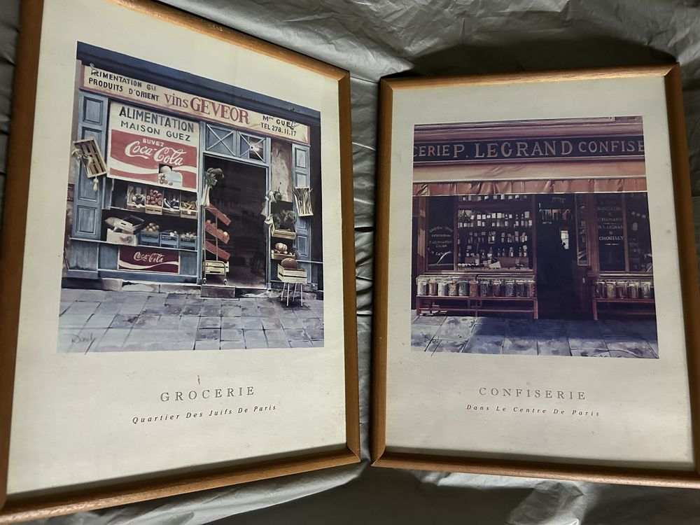 Par de quadros mercearia e confeitaria