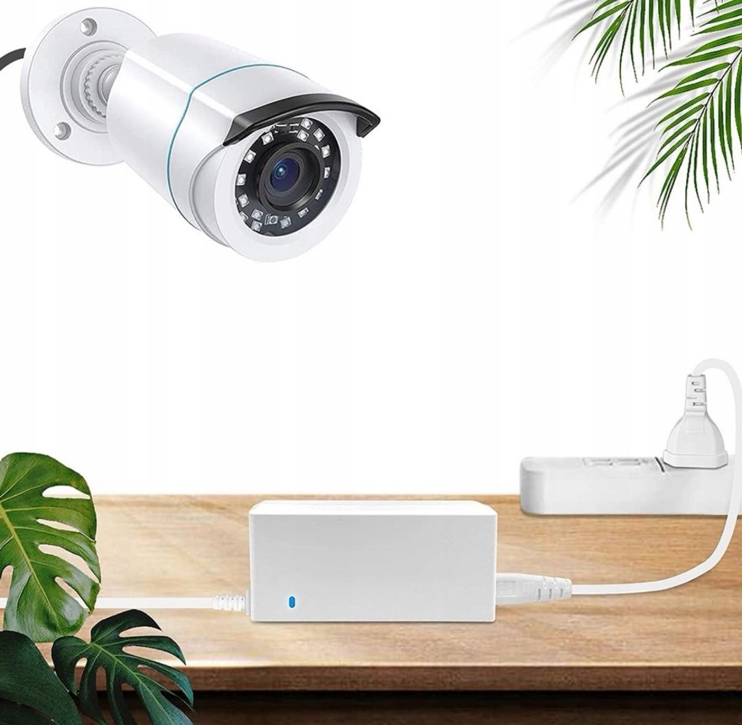 Zasilacz  kabel biały  15V 3A do TAŚM LED KAMER CCTV