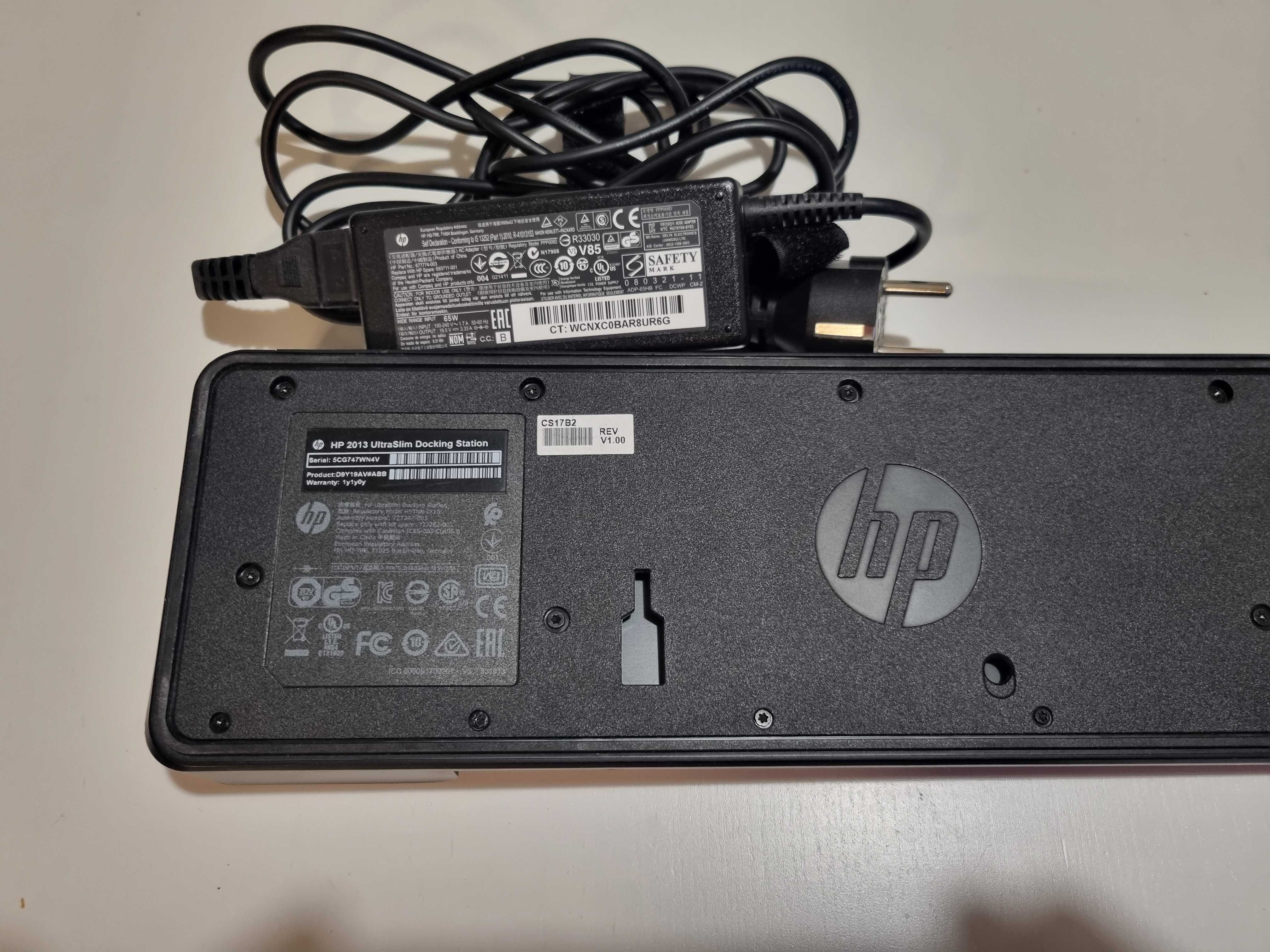 Stacja dokująca HP 2013 ultra slim z zasilaczem