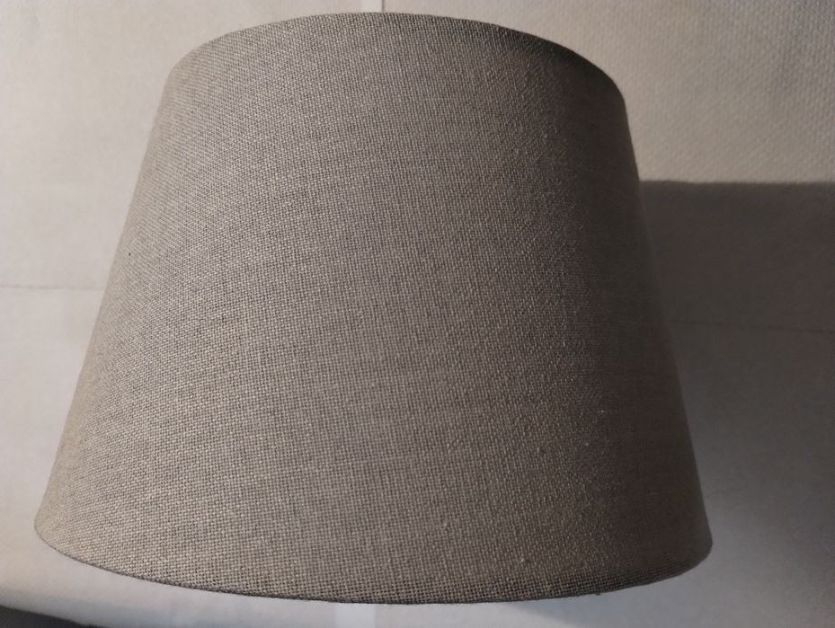 Abażur szary do lampy stołowej, gwint E27