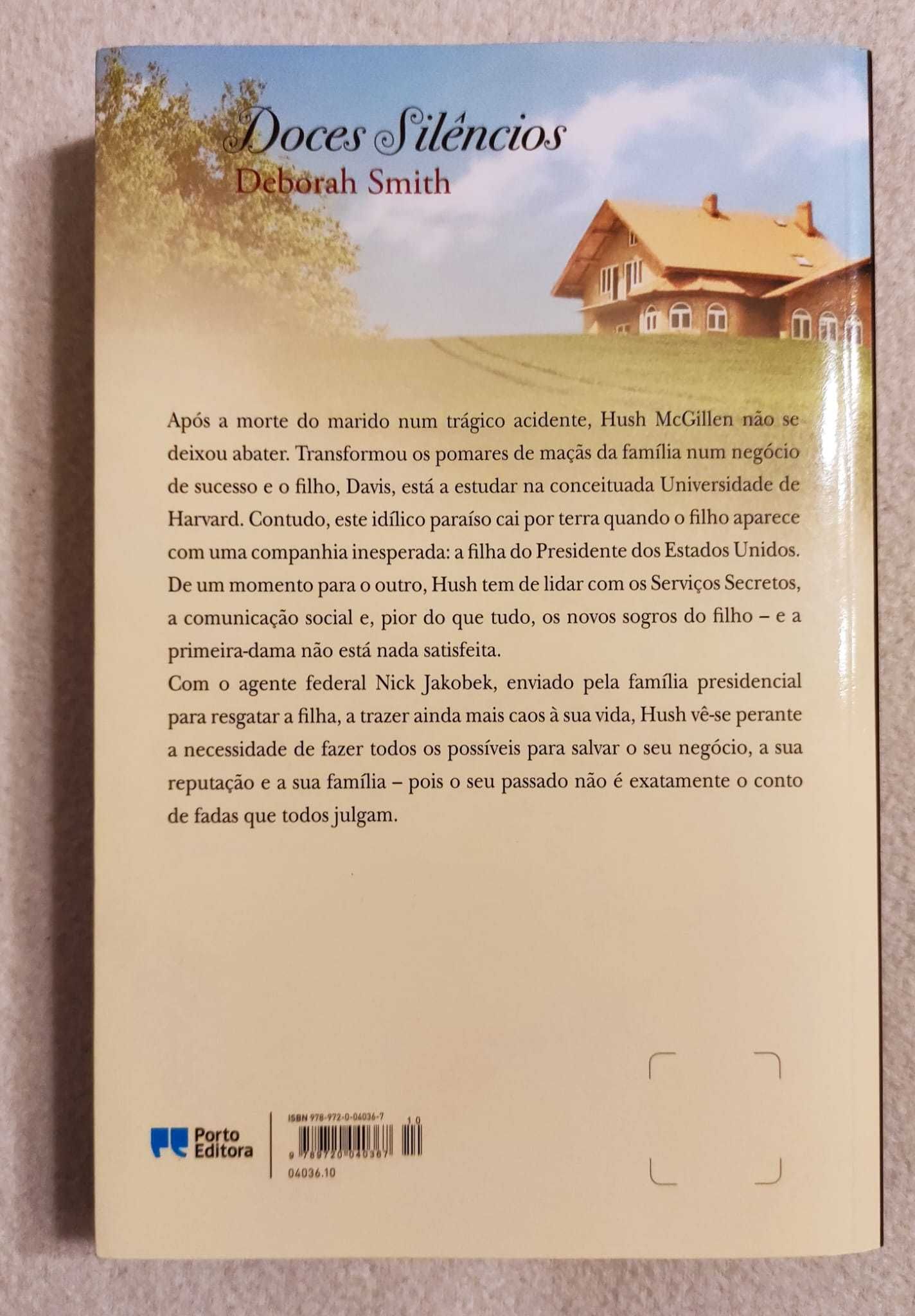 Livro "Doces Silêncios" de Deborah Smith, com marcador