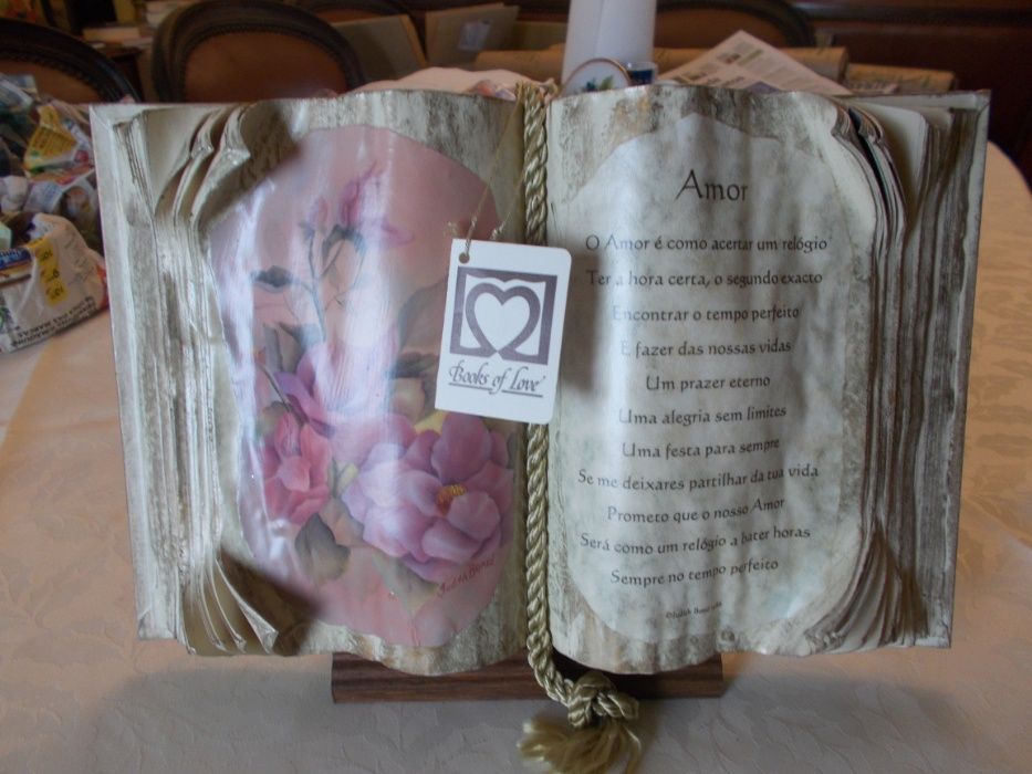 Livro decorativo poema amor Books of Love