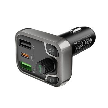 Transmiter FM BC38 Flash MP3, Bluetooth - Typ C + 2x USB+microSD 20Wat