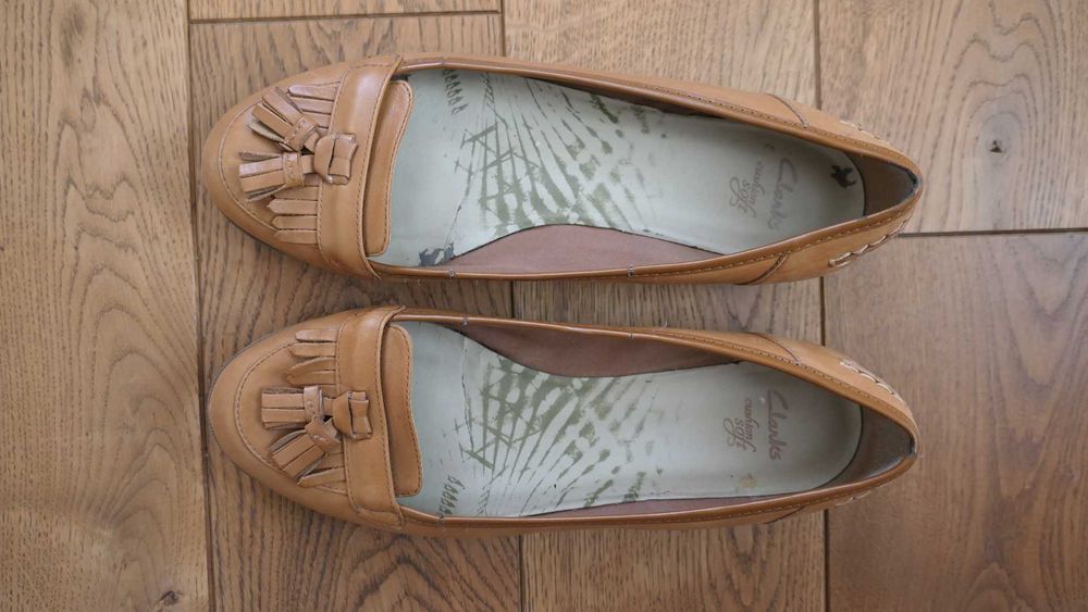 Туфлі лофери жіночі Clarks лоферы женские, 7UK 26см