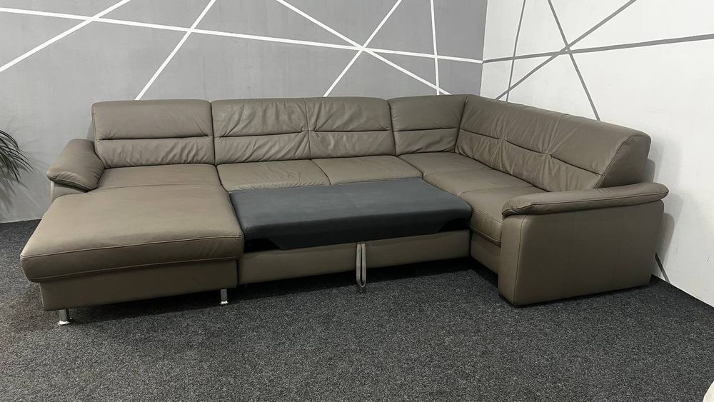 Кожаный диван раскладной реклайнер