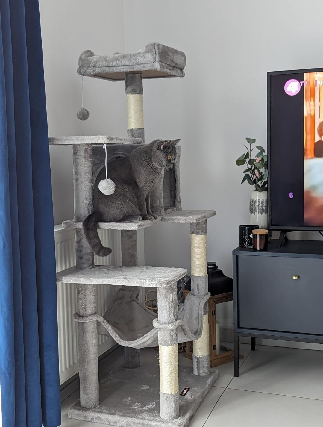 NOWY DRAPAK dla kota duży XXL 143 cm stabilny puszysty legowisko domek