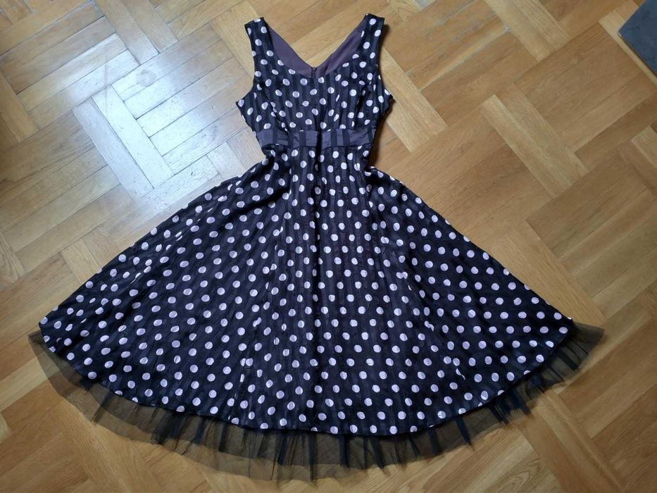 Sukienka retro vintage w grochy GKG rozmiar S stan idealny