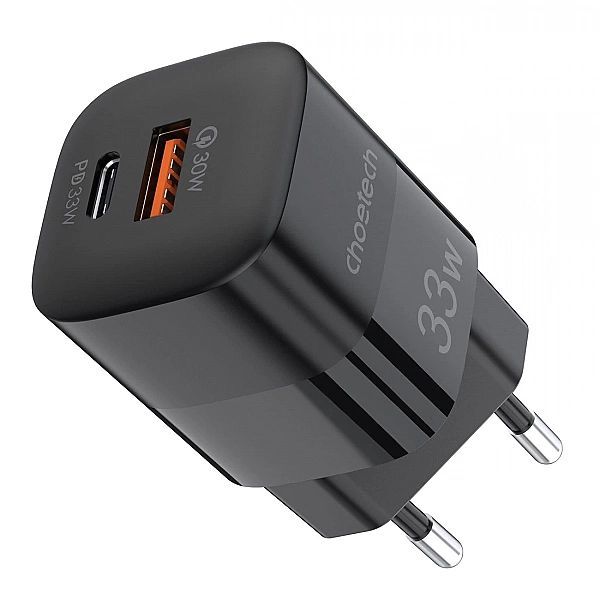 Ładowarka sieciowa Choetech Pd5006 GaN Usb-a / Usb-c 33w Pd Qc - czarn