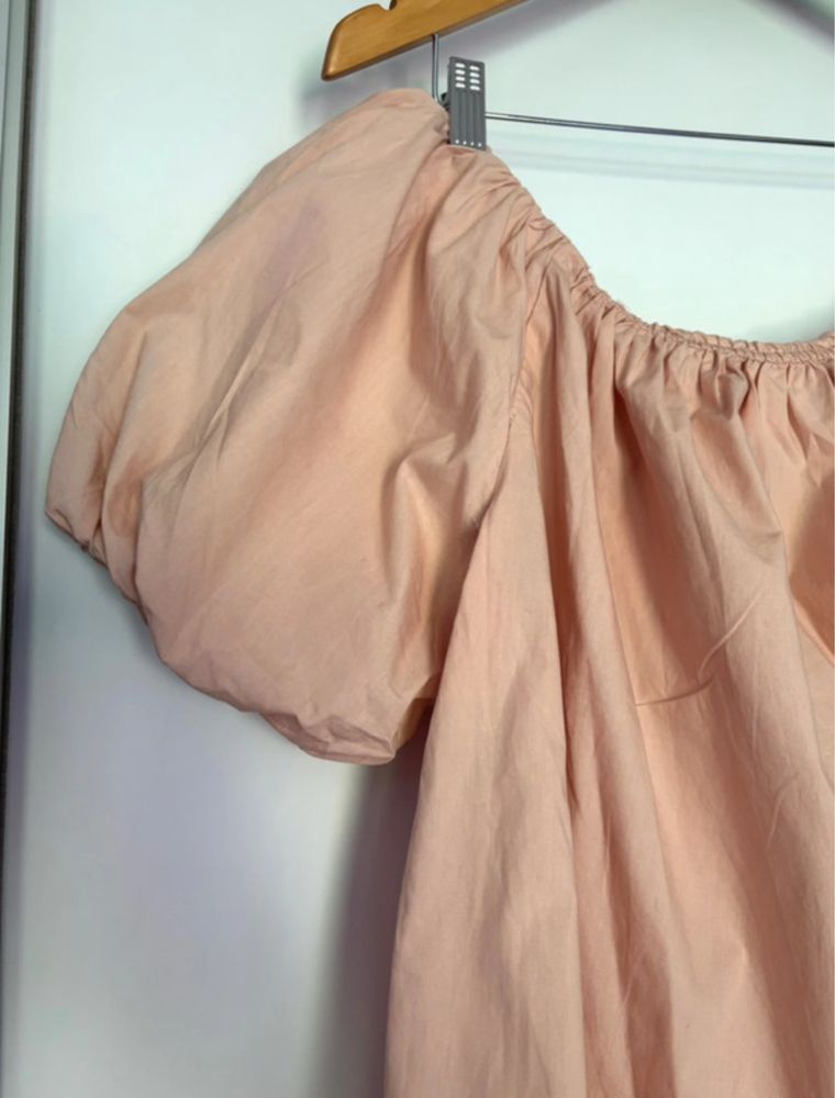 Bluzka 42/XL 100% bawełniana bufki rękawy bufiaste