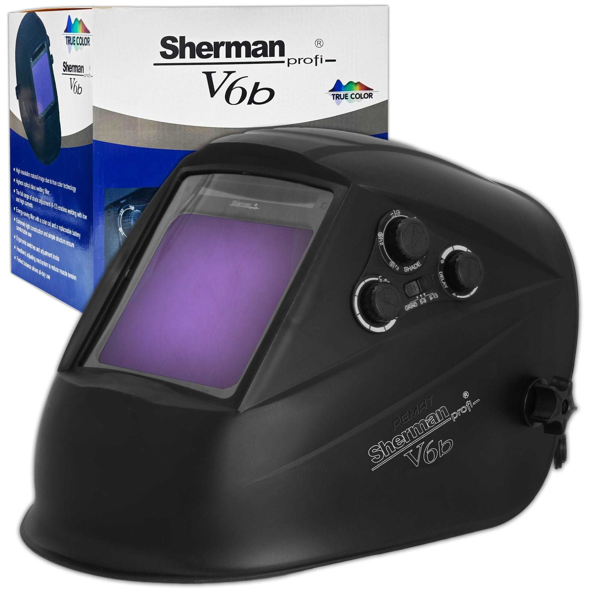 Sherman V6b Automatyczna przyłbica spawalnicza z filtrem LCD MIG TIG