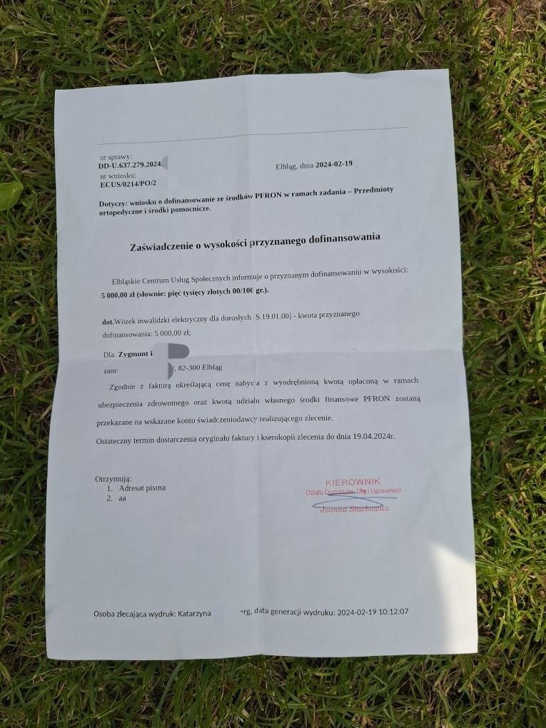 Wózek elektryczny dla seniora