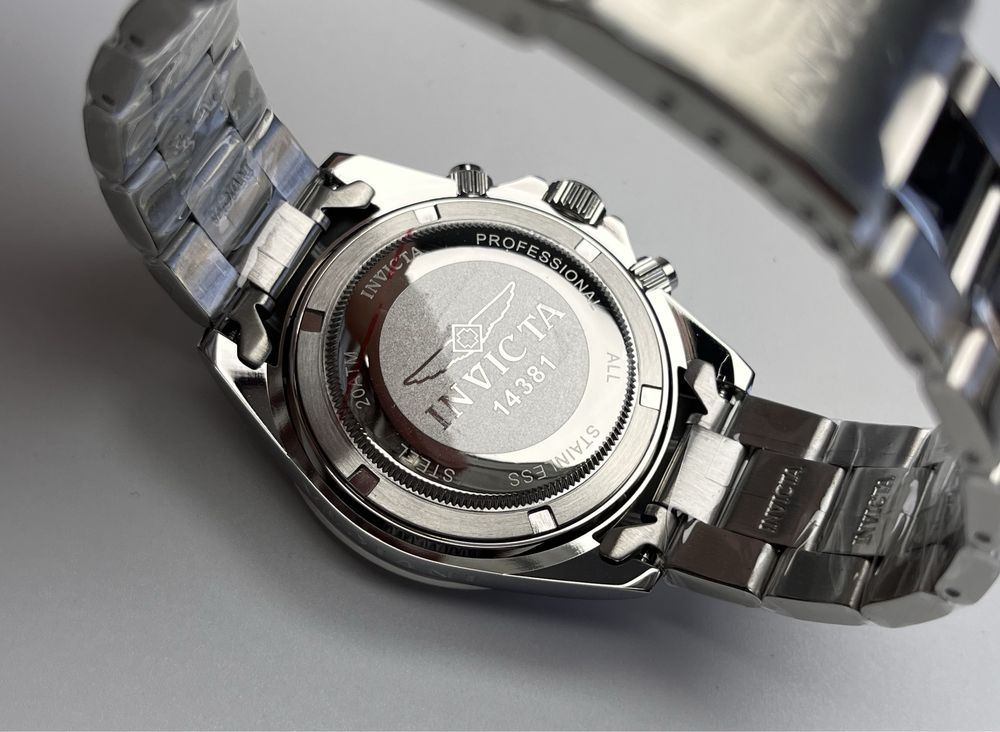 Invicta 14381, invicta chronograph, сріблястий чоловічий годинник