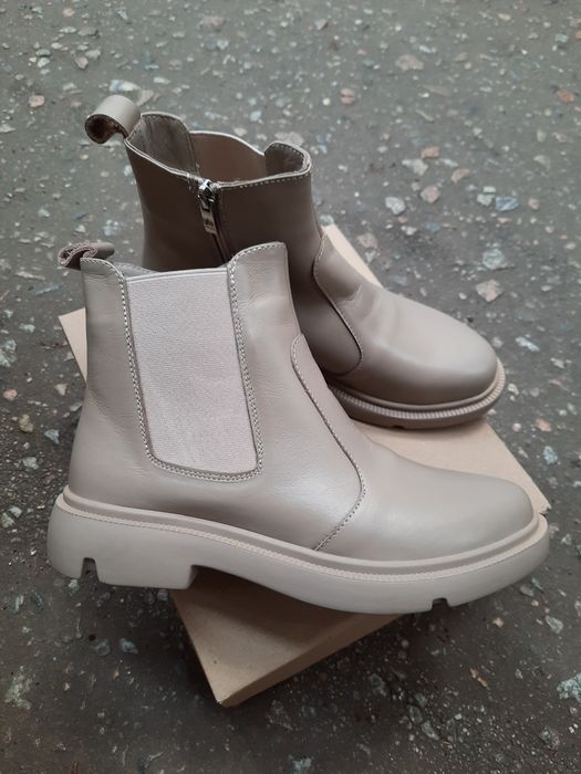 Зимові класичні базові черевики натуральна шкіра