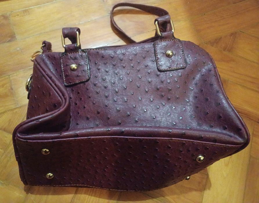 Bolsa mala de mão bordeaux