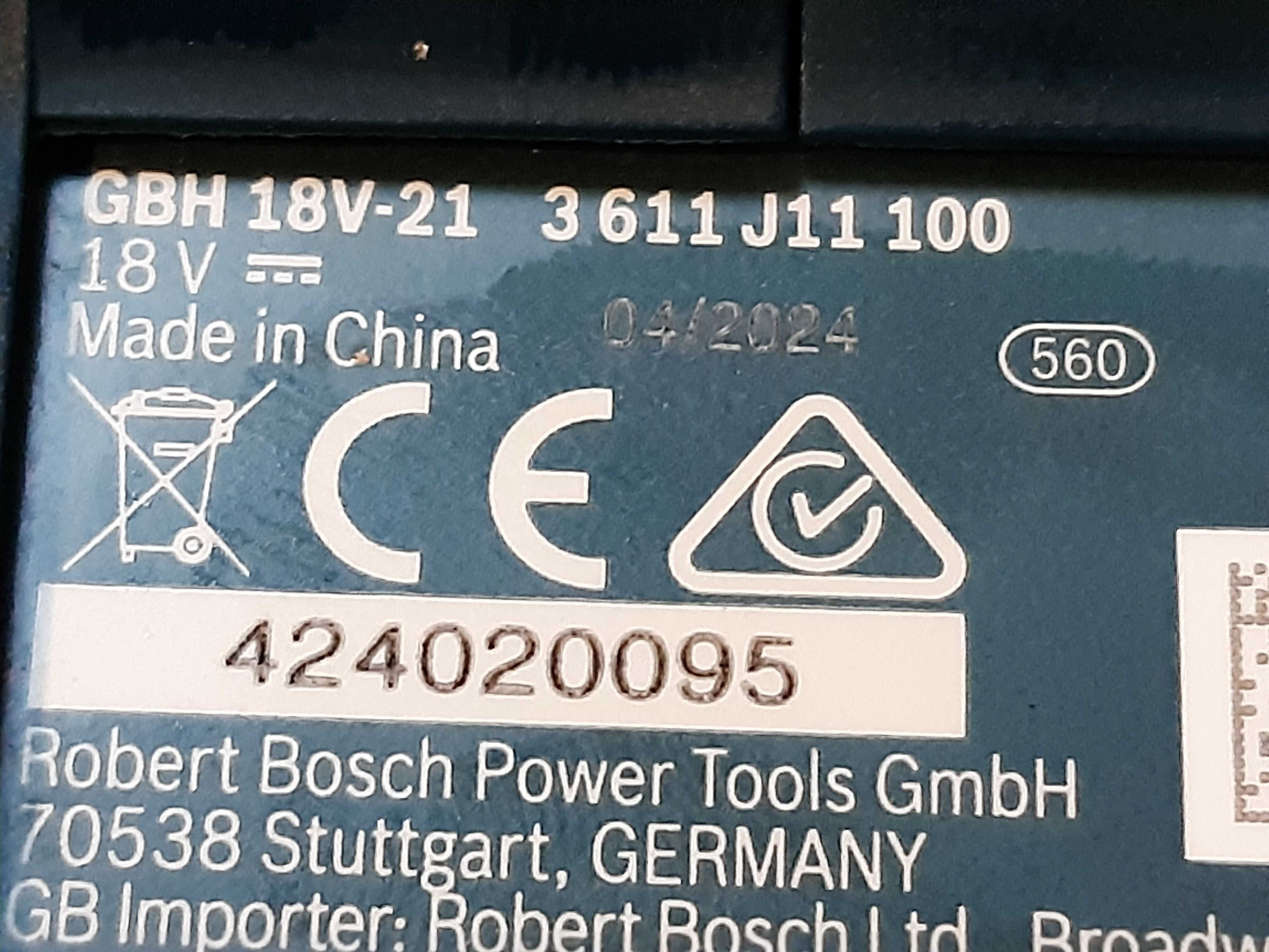 Młot młotowiertarka Bosch GBH 18V-21
