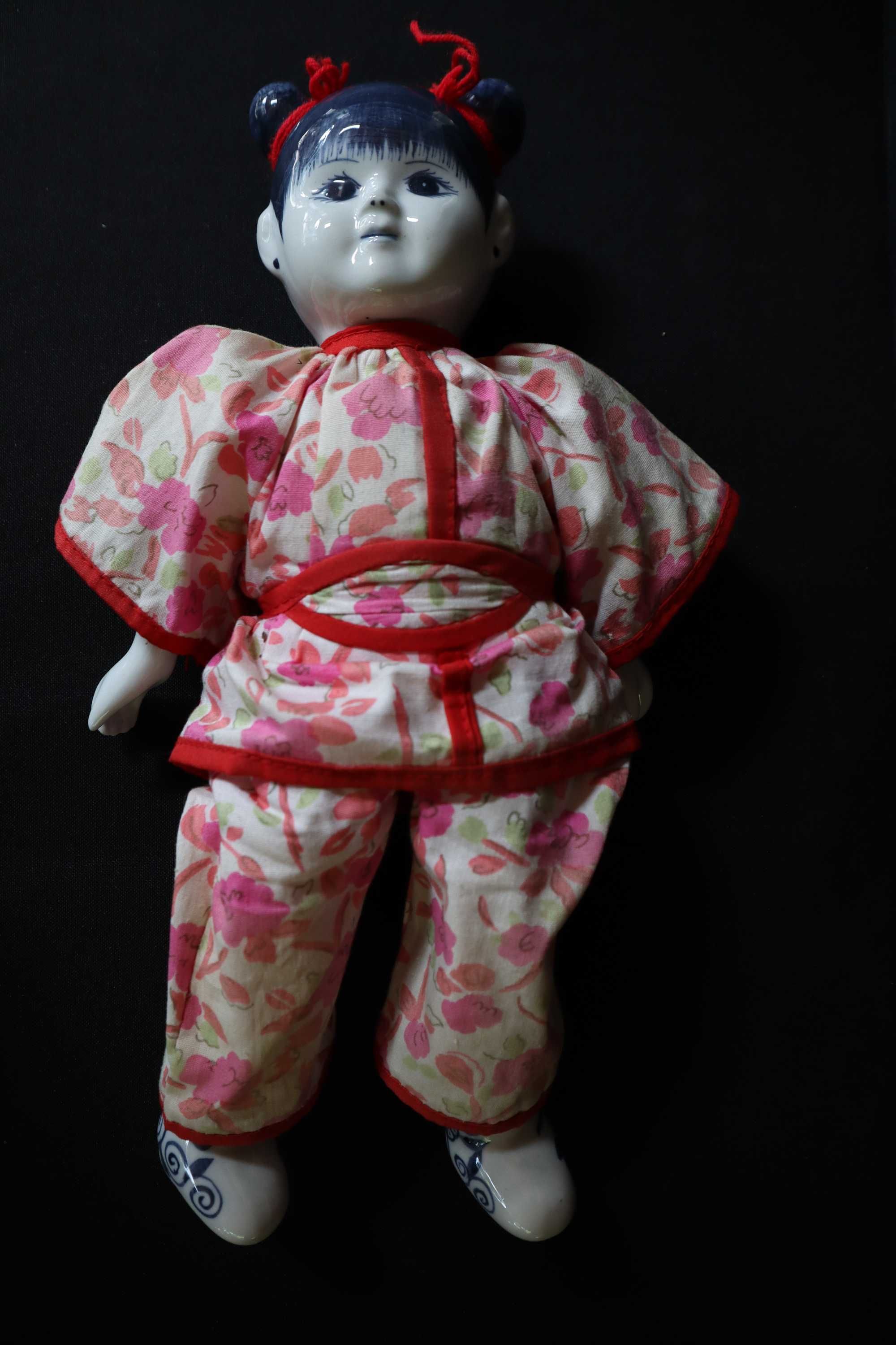 Vintage  kolekcjonerska porcelanowa lalka Chiny Japonia b090366