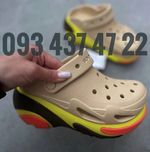 Жіночі Крокси Сабо на Платформі Bubble Crush Clog Sesame Новинка Crocs