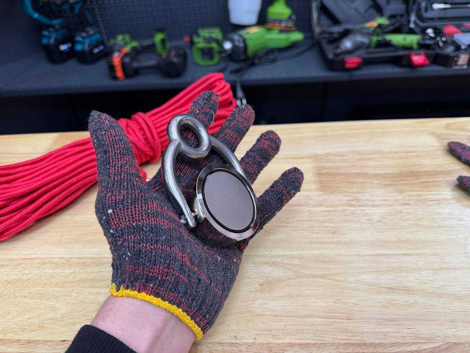 Неодимовий Магніт 60-4 на 150 кг + Мотузка 20 м D4 + Рукавички Набір