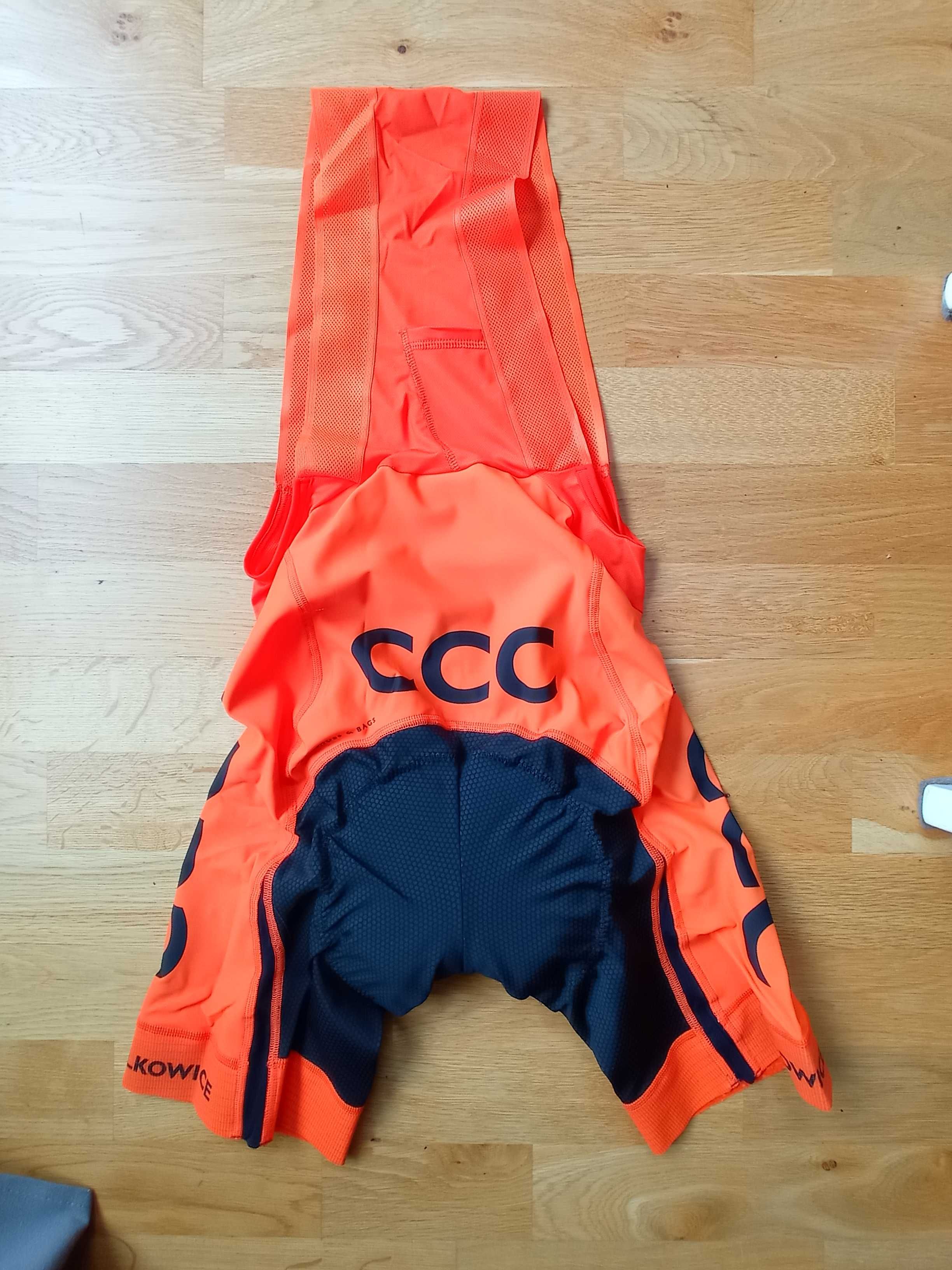Nowe Sprandi CCC spodnie kolarskie na rower XS z kozulka