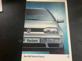 Katalog prospekt Volkswagen Golf III Variant Family 1998 r. 12 stron