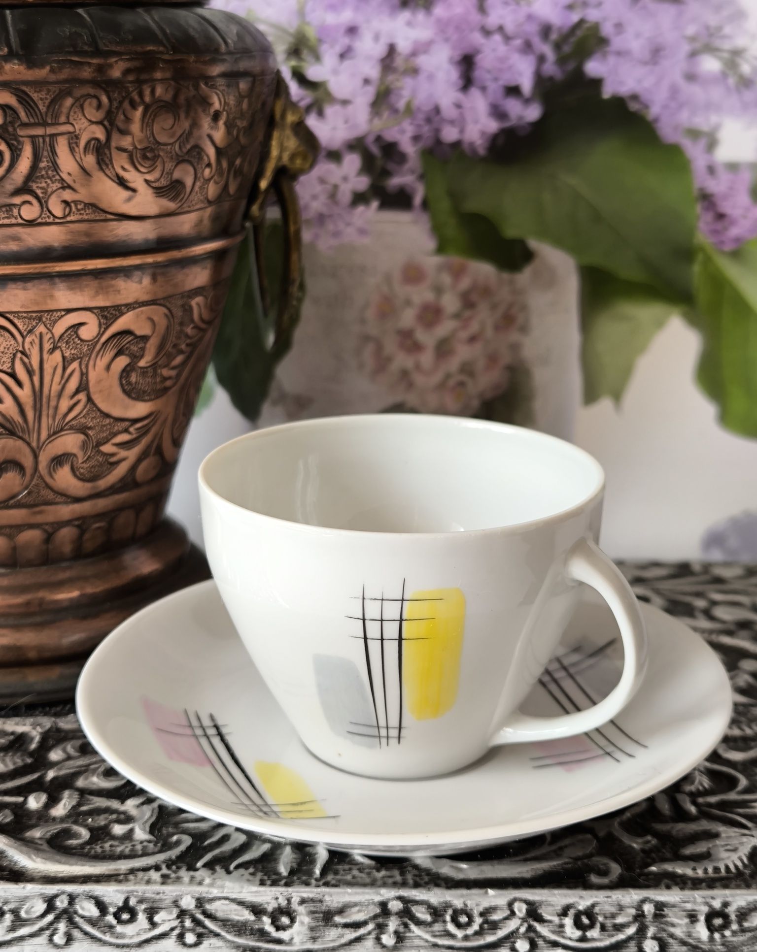 Duo Karolina pikasiak Joanna  piękna stara porcelana Potacki