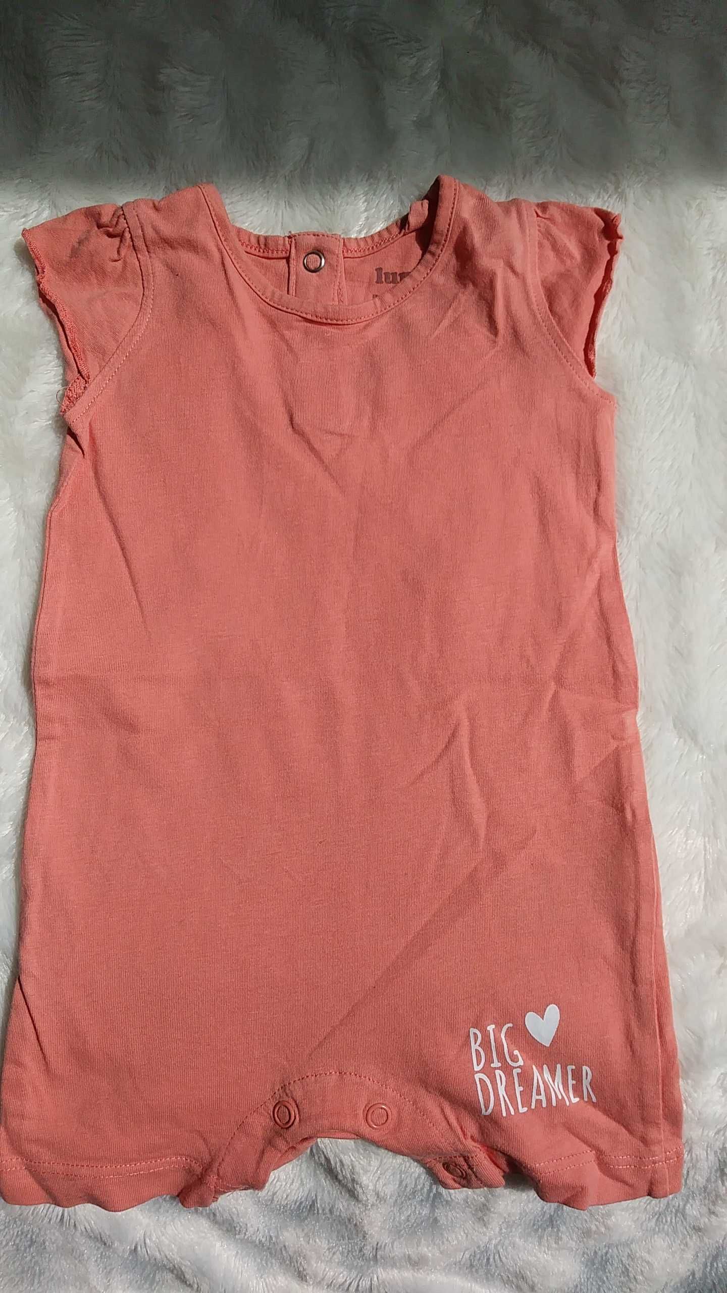 Zestaw 6 szt. bluzki, koszulki, t-shirty 62-68 + rampers gratis