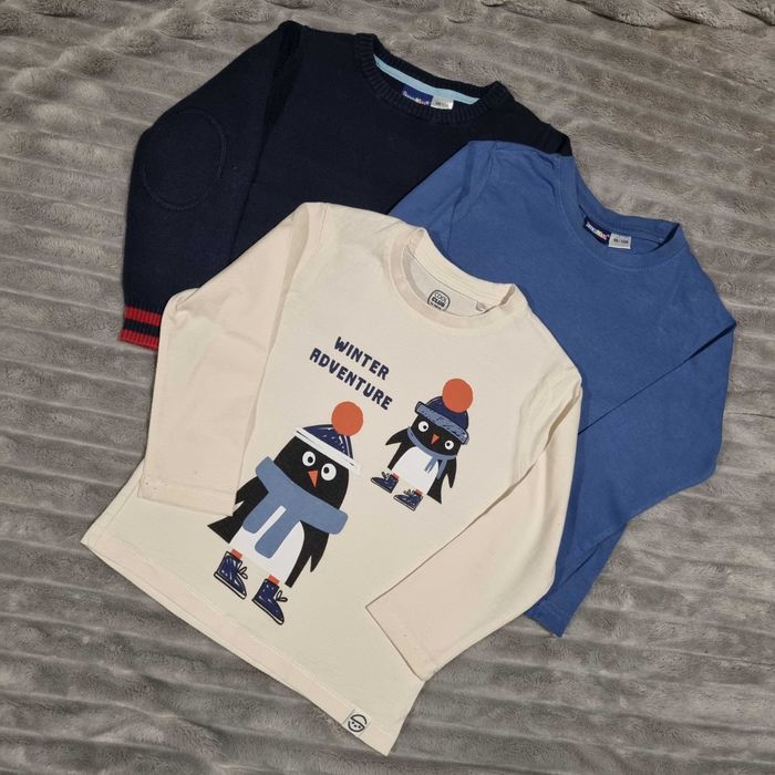 Zestaw 2 koszulki i sweter r. 98