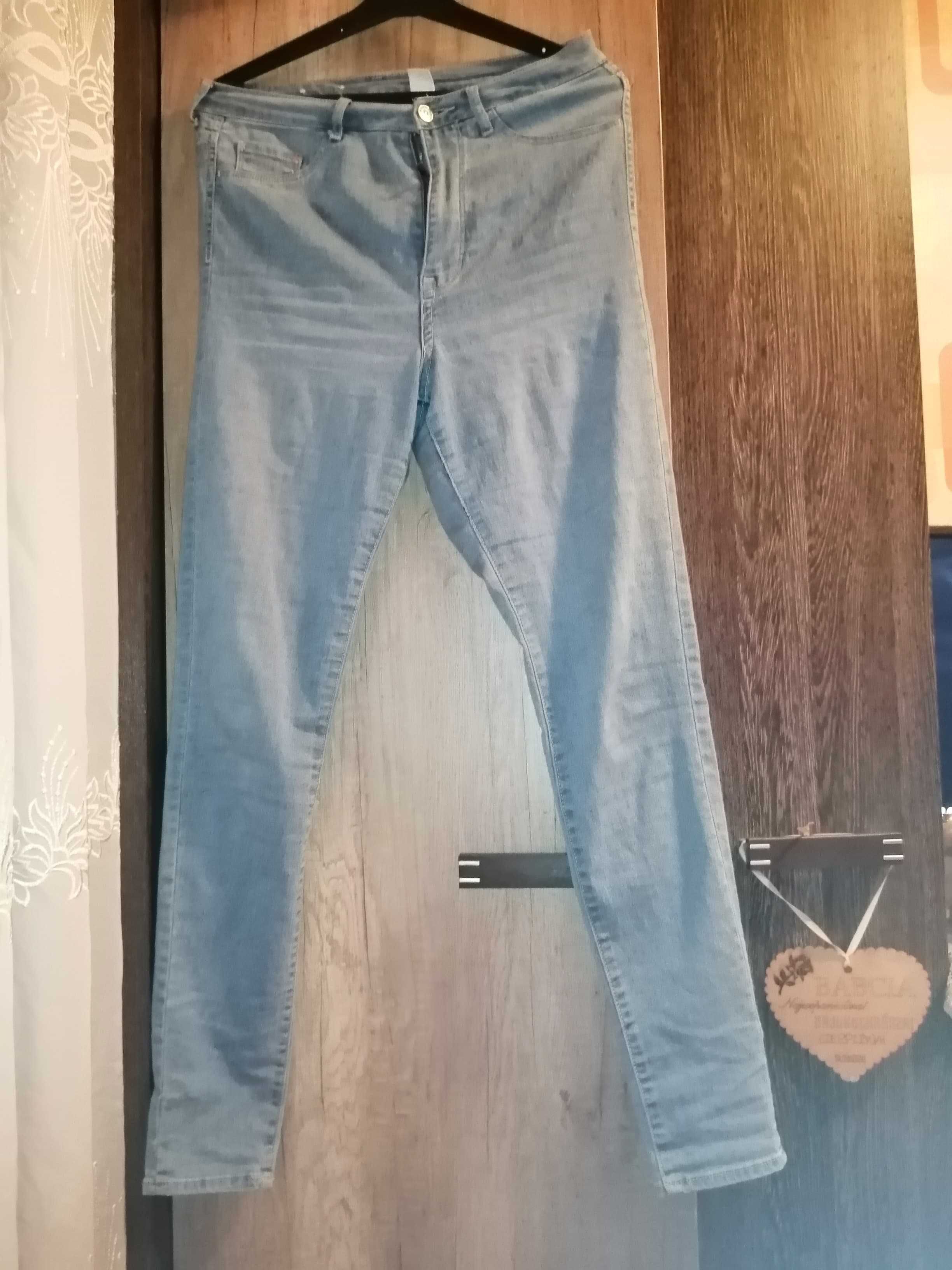 Jeansy wysoki stan xl