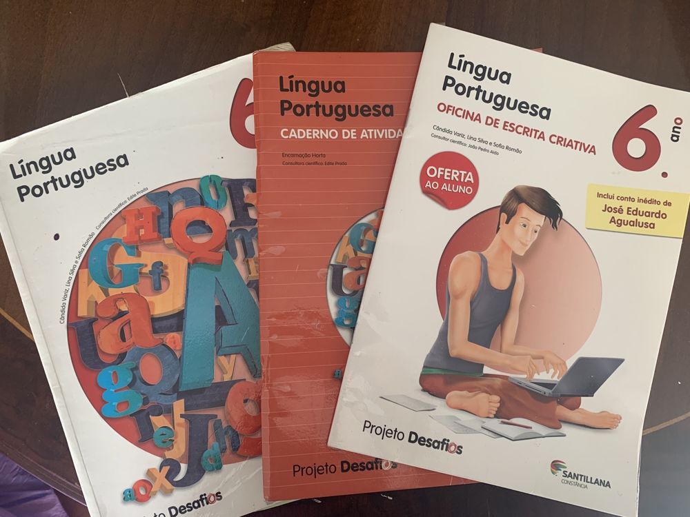 Manual de portugues 6.º ano + caderno de atividades