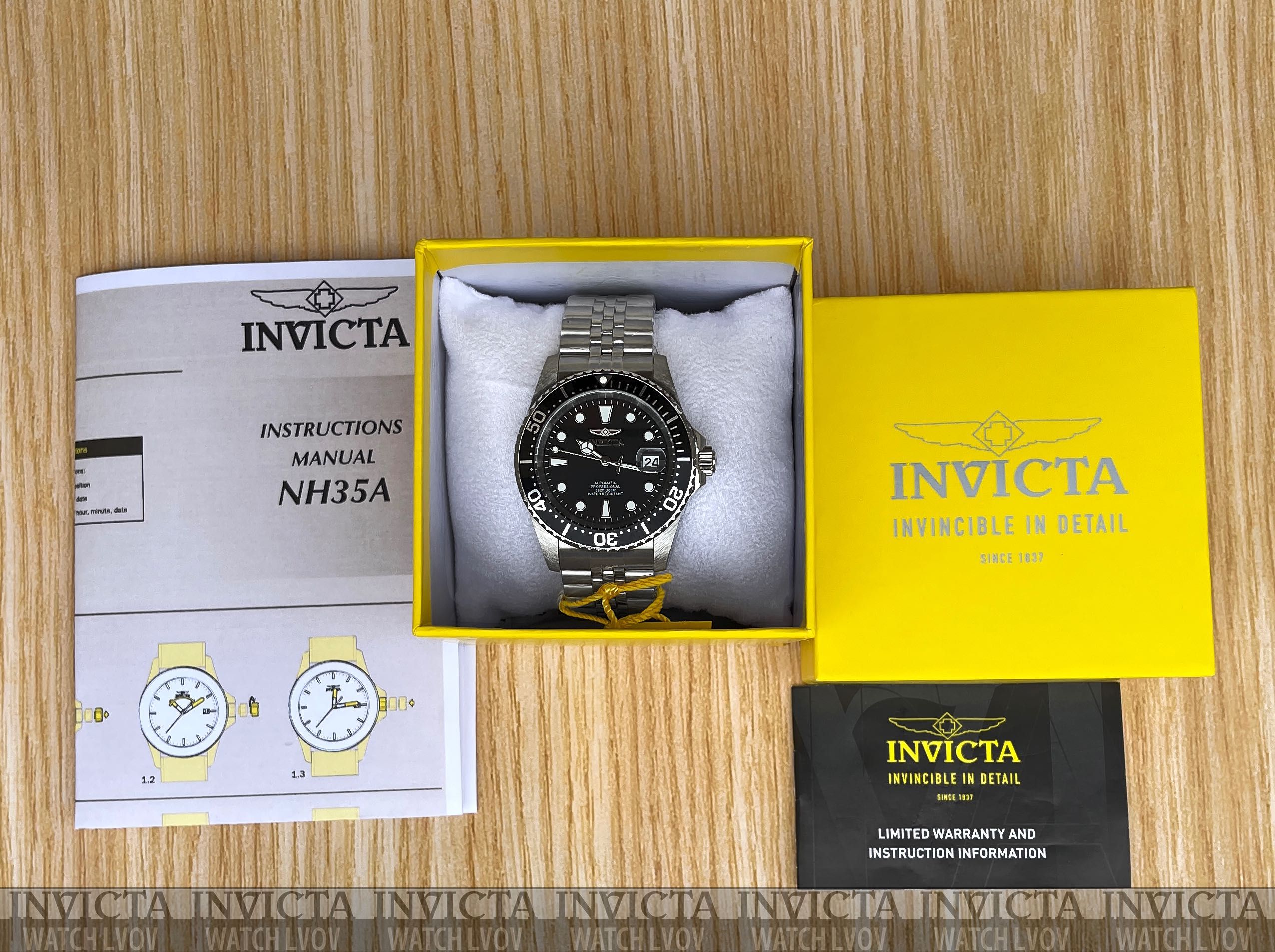 Мужские часы Invicta 30091 Pro Diver Automatic 42 мм. Silver Black